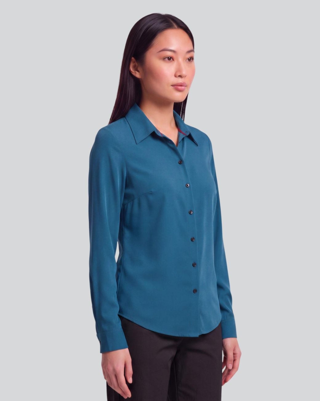 Lords of Harlech Blue Sutton Legion Stretch Silk Long-Sleeve Shirt
