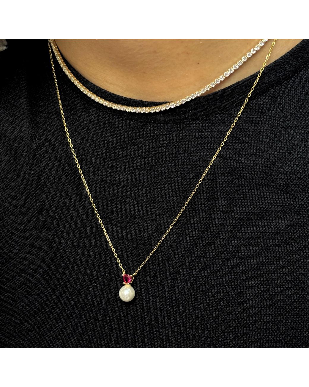 Argento Vivo Metallic The Scarlette Pearl Necklace