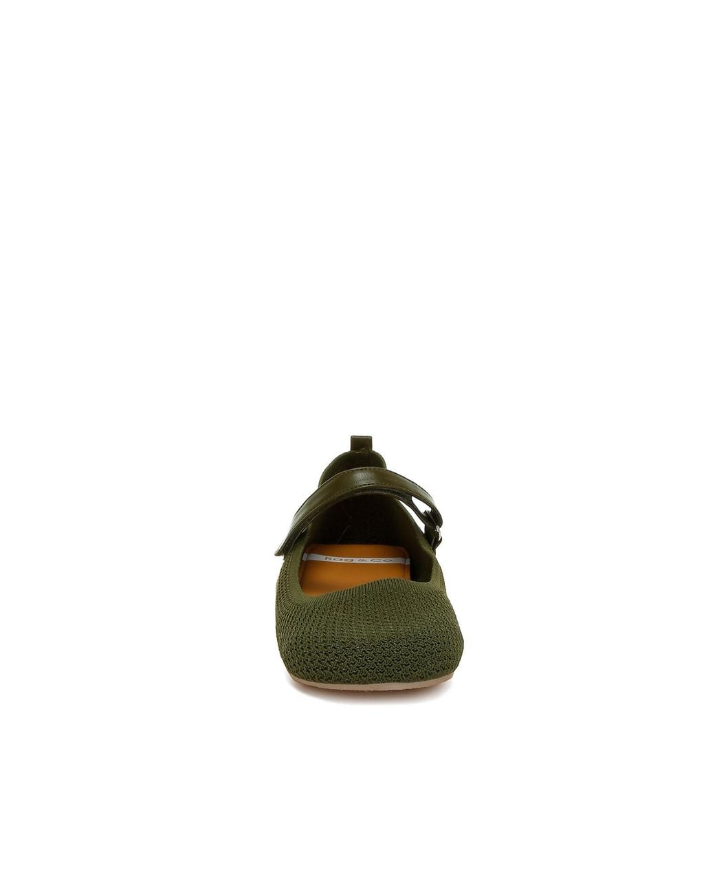 Rag & Co Green Nordeux Velcro Strap Mary Jane Ballerinas
