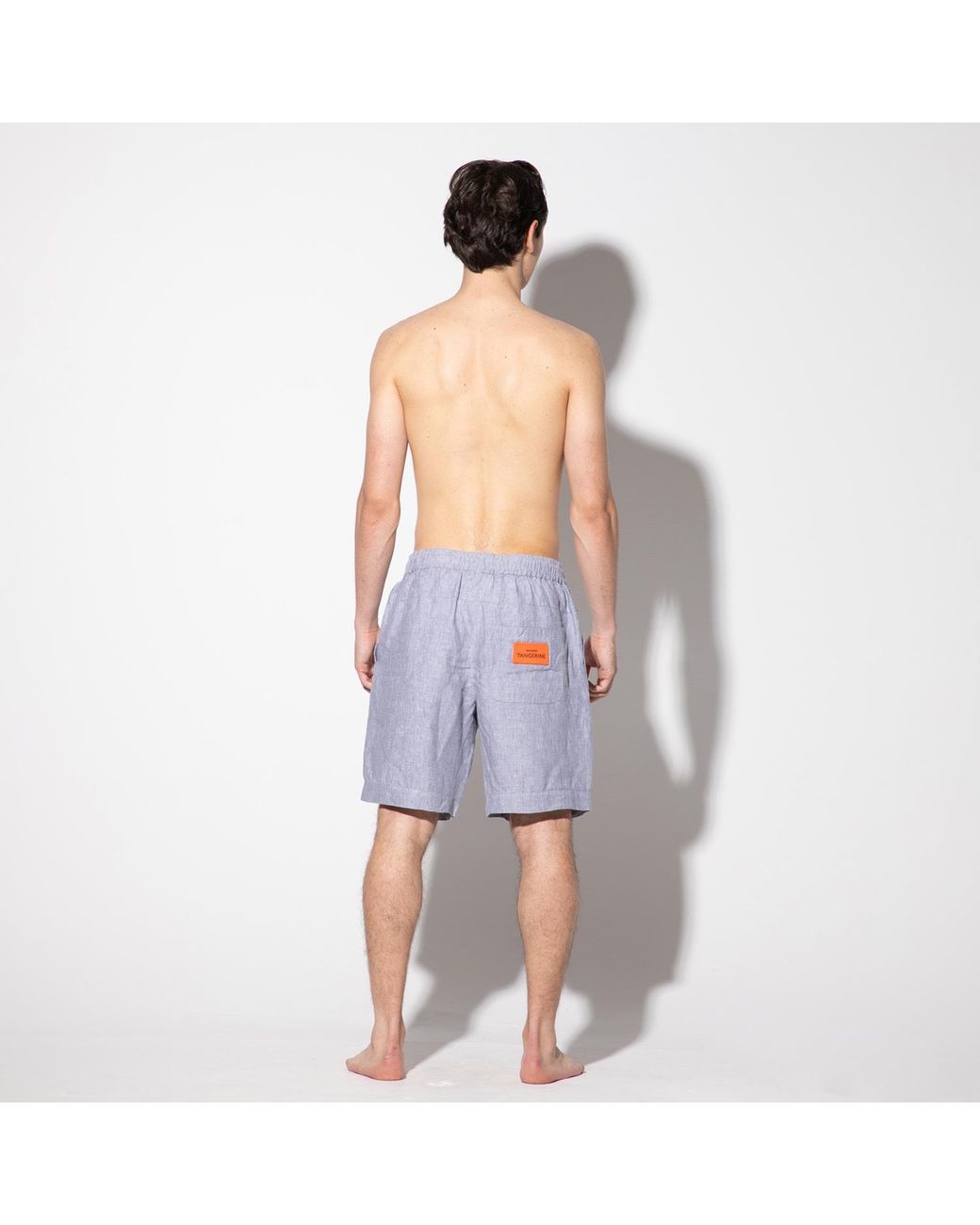 Maison Tangerine Blue Linen Shorts For for men