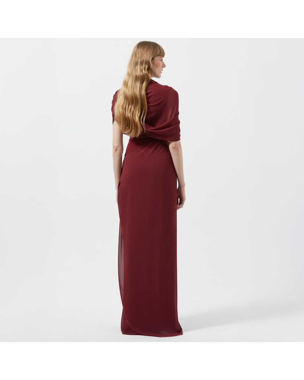 Herfetch Purple Neutrals Maxi Rouge Dress-Burgundy