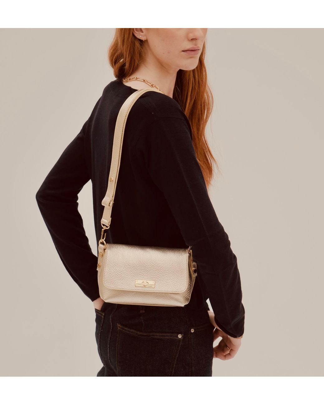 Apatchy London Gray The Maisie Mini Leather Bag