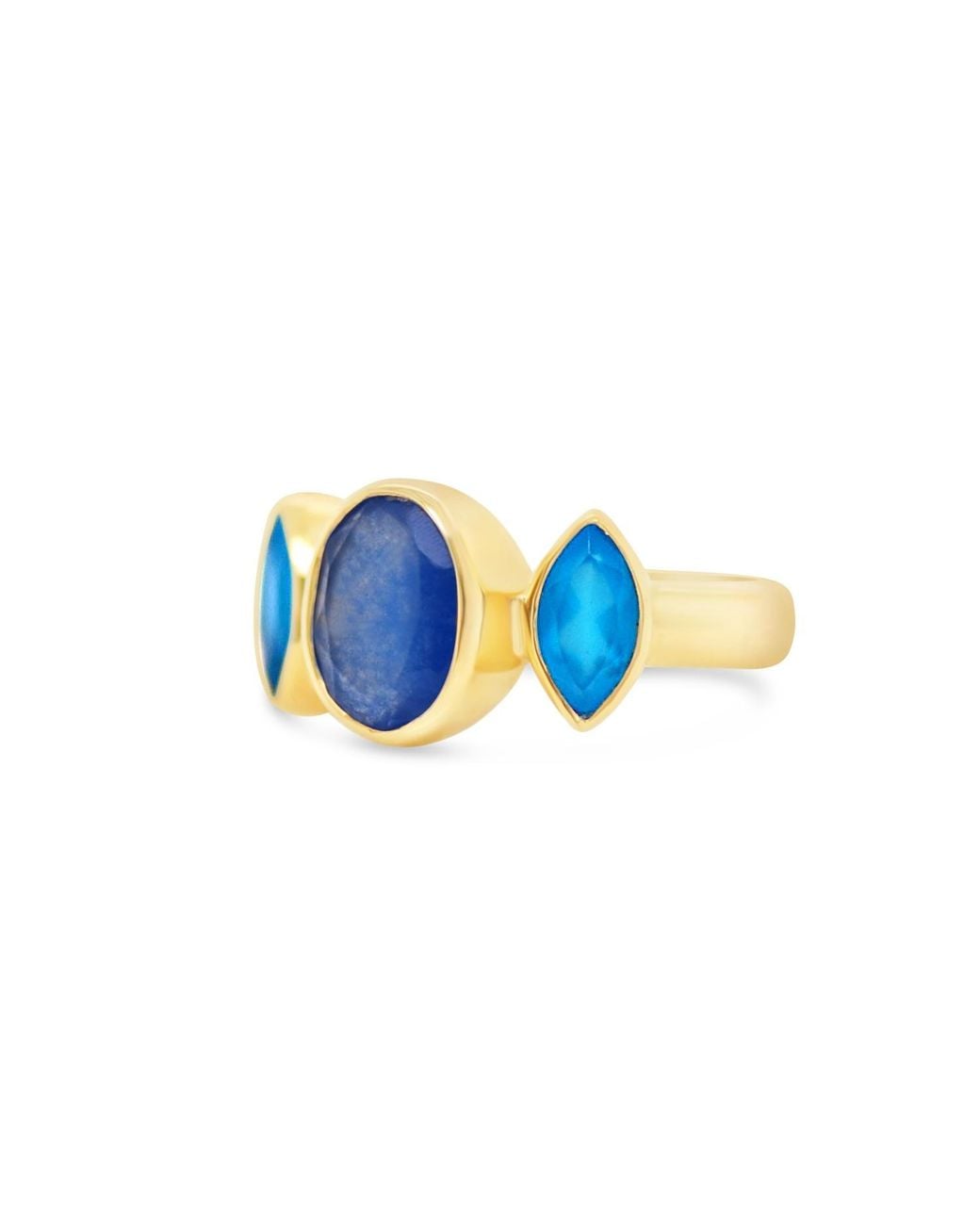 GEM BAZAAR Blue Eyes Ring