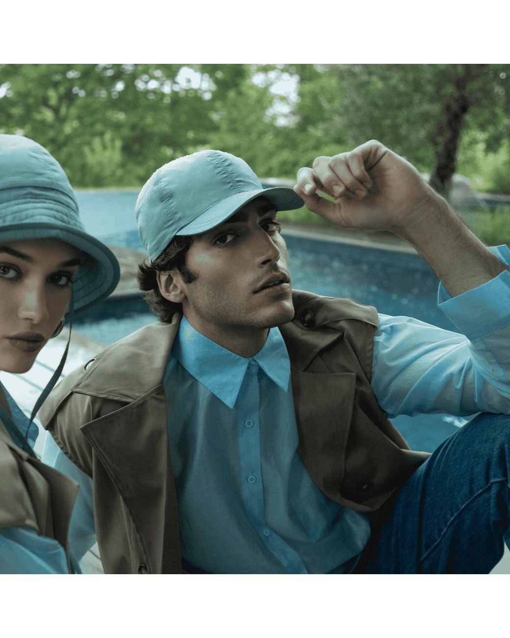 DORIA 1905 Green Waterproof Fabric Baseball Cap for men