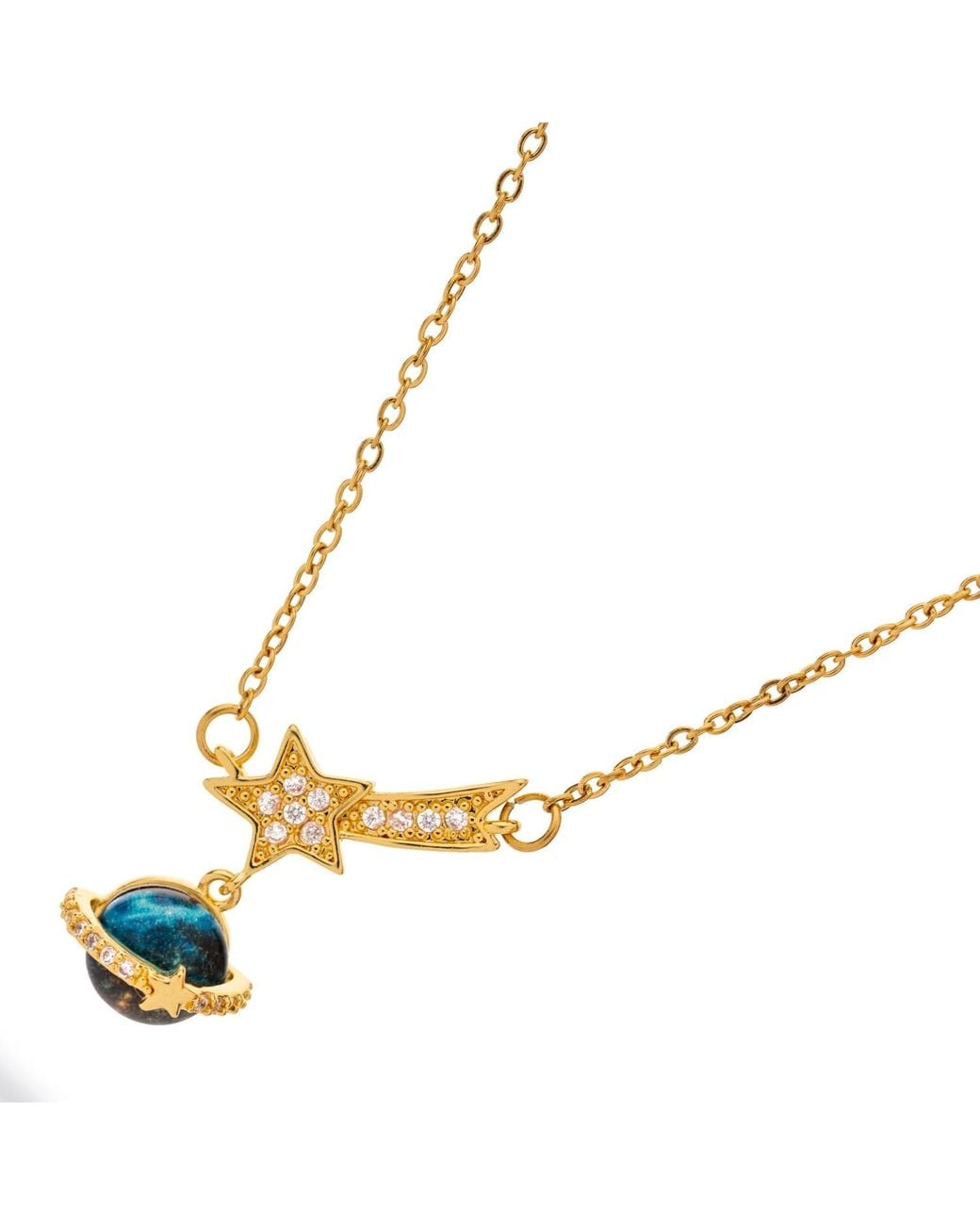 Ebru Jewelry Metallic Cosmic Journey Opal Star Necklace