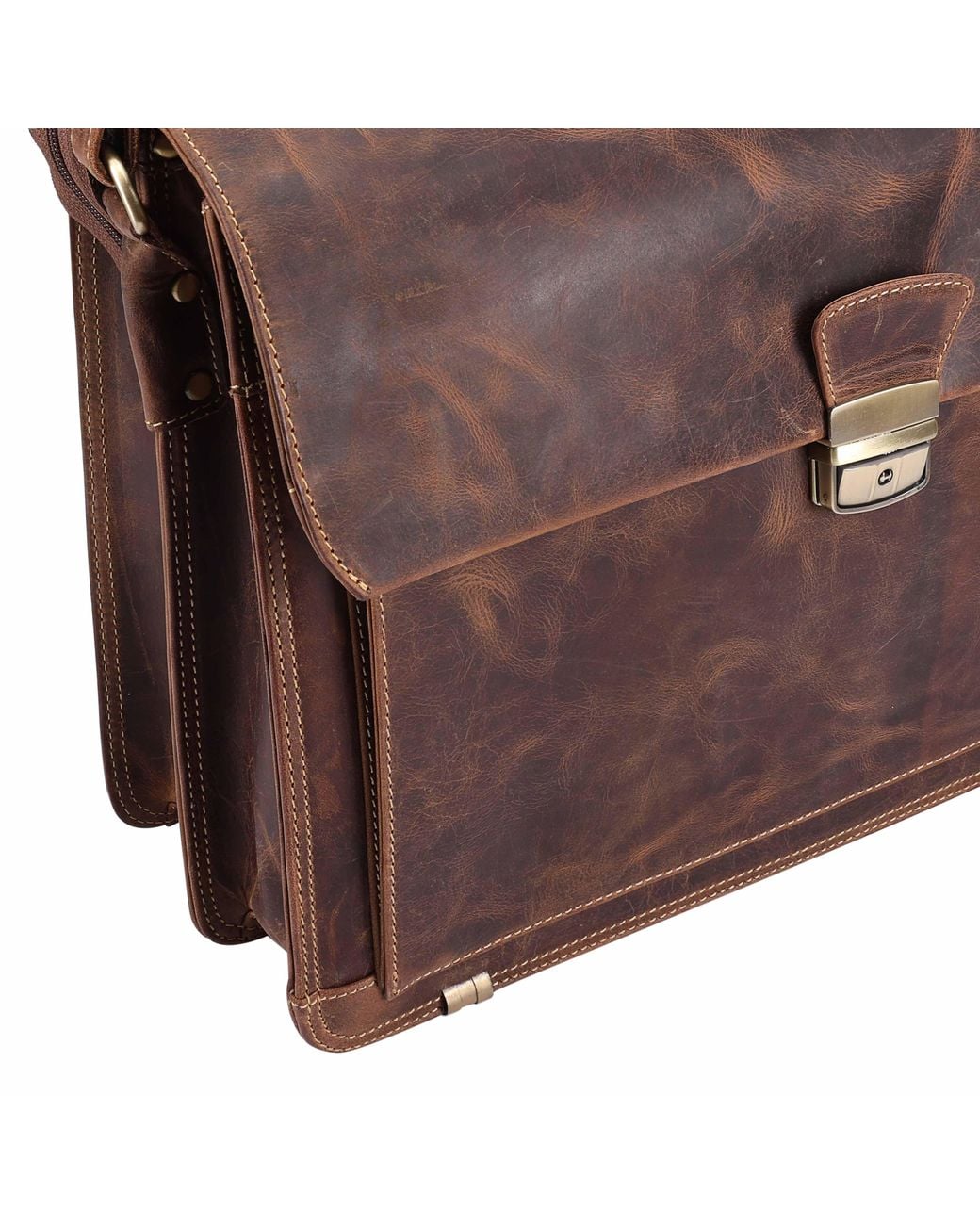Lloyd Baker Brown Thane Leather Briefcase for men