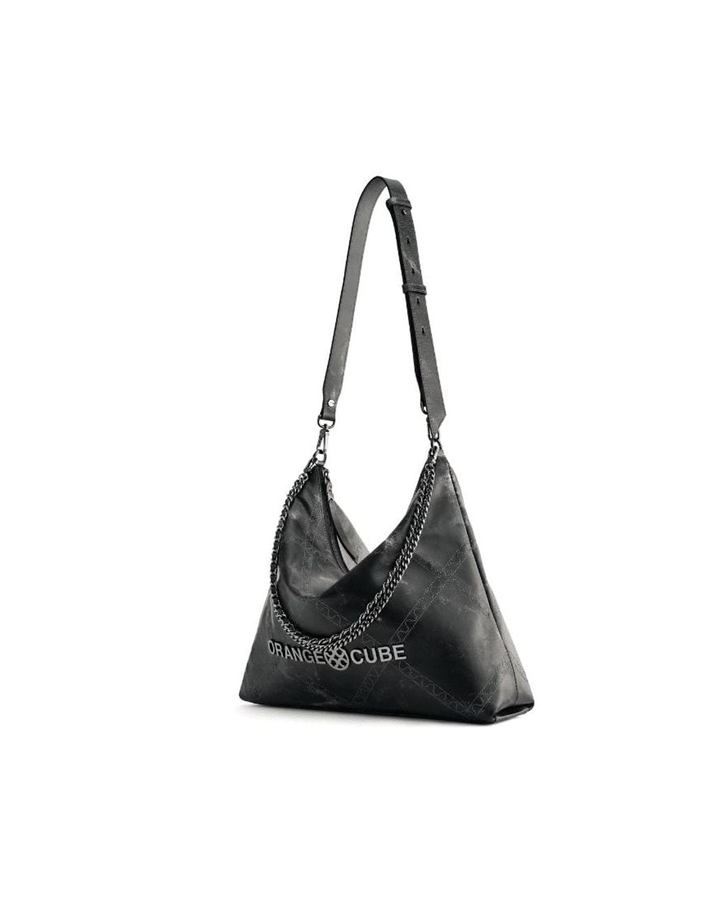 Orange Cube Black Metropolitan Crossbody Bag