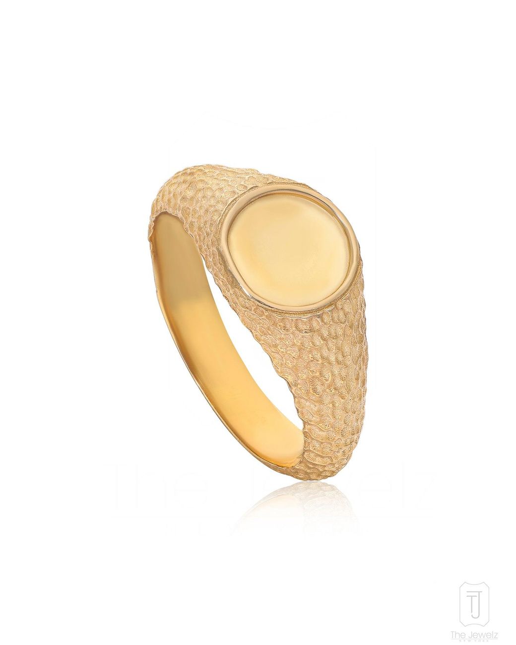 The Jewelz White Textured Signet Ring For for men
