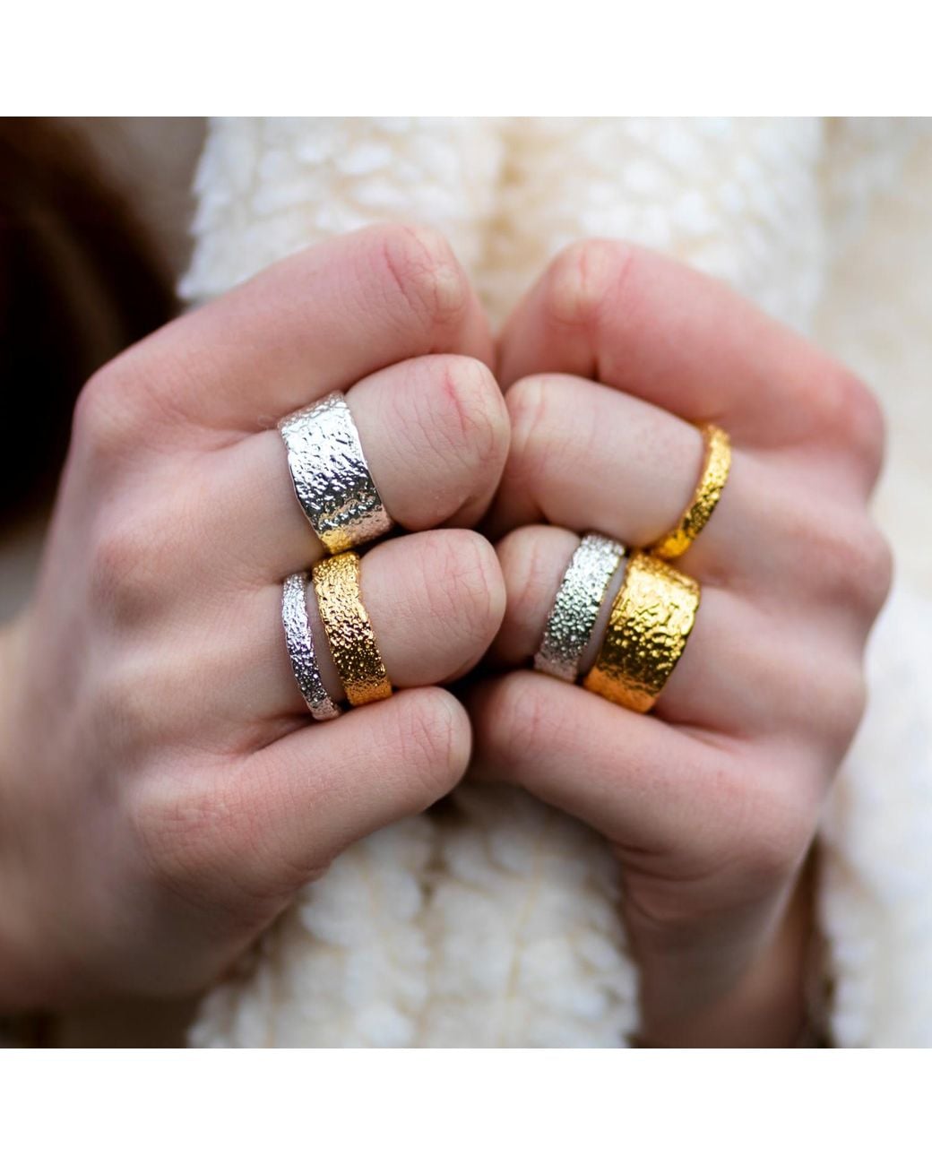 Lucy Quartermaine Metallic Middle Hula Ring