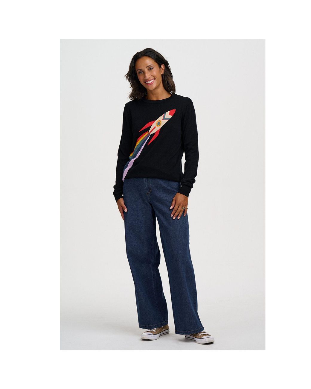 Sugarhill Black Rita Sweater, Retro Rocket