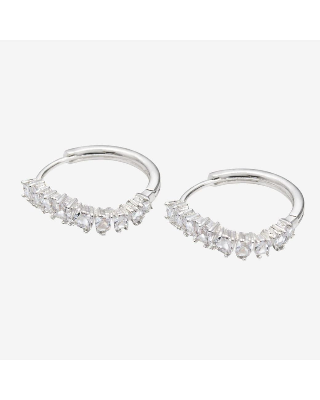Uchi and Soto White Nami Stone Wave Earrings
