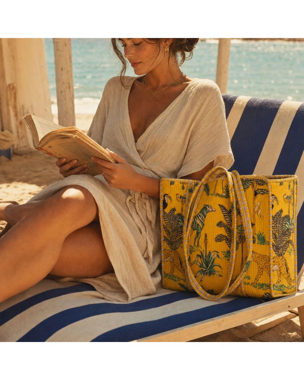 Conscious Yoga Collective Yellow The Jungle Tote