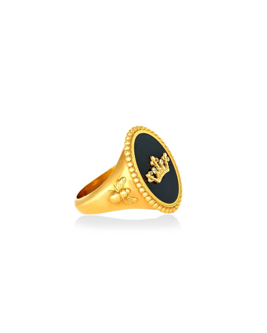 Myrto Katramadou Jewellery Black Queen Bee Crystal Ring