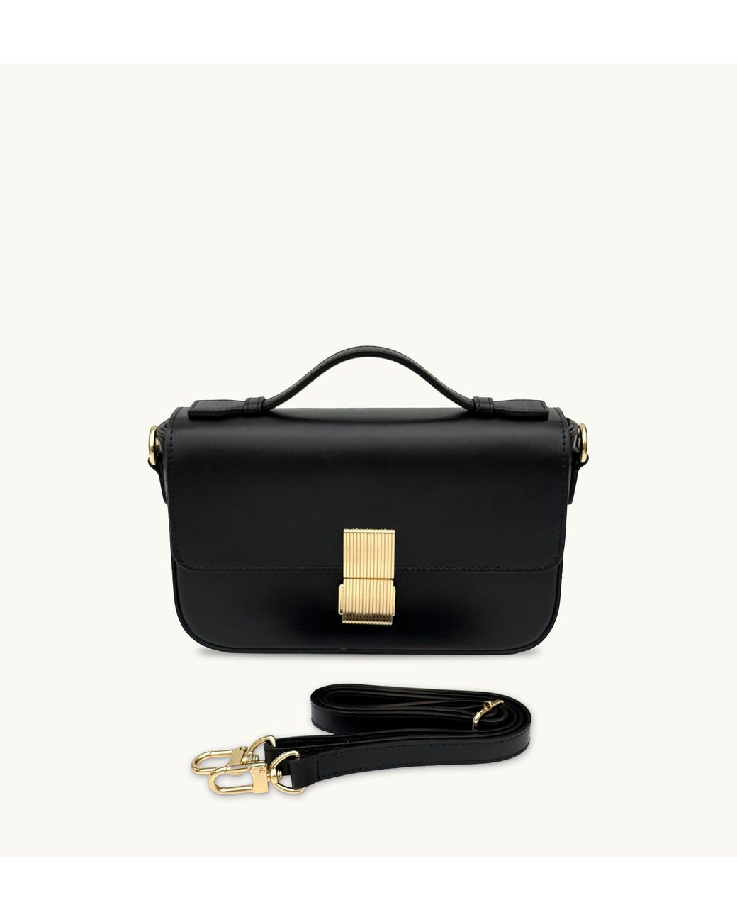 Apatchy London Black The Flora Leather Bag