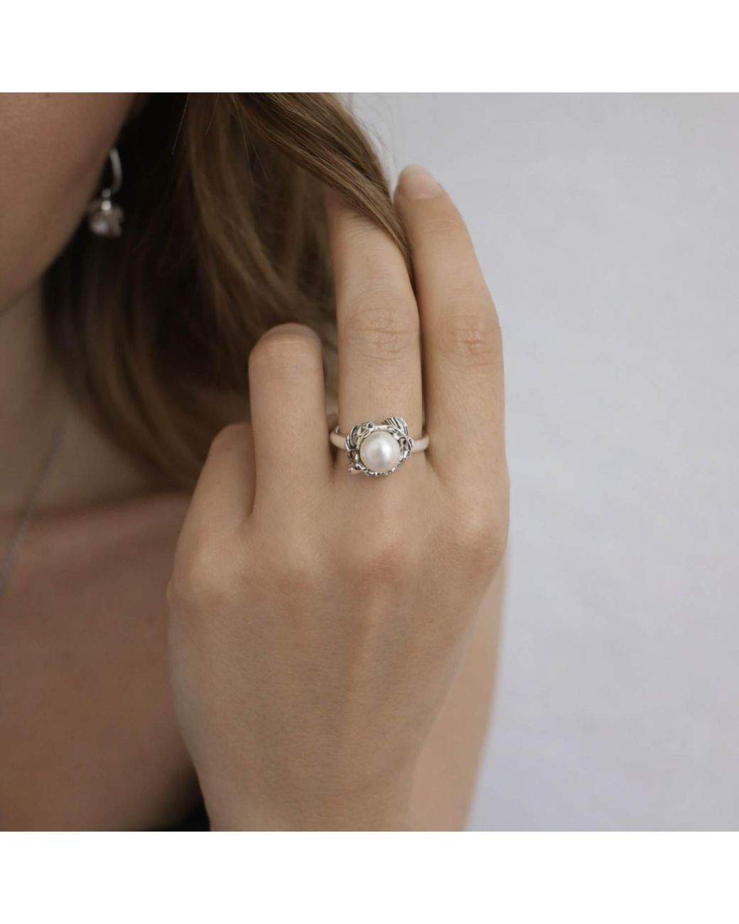Unaloe Metallic Sterling With Pearl Coleus– Handmade Jewelry For