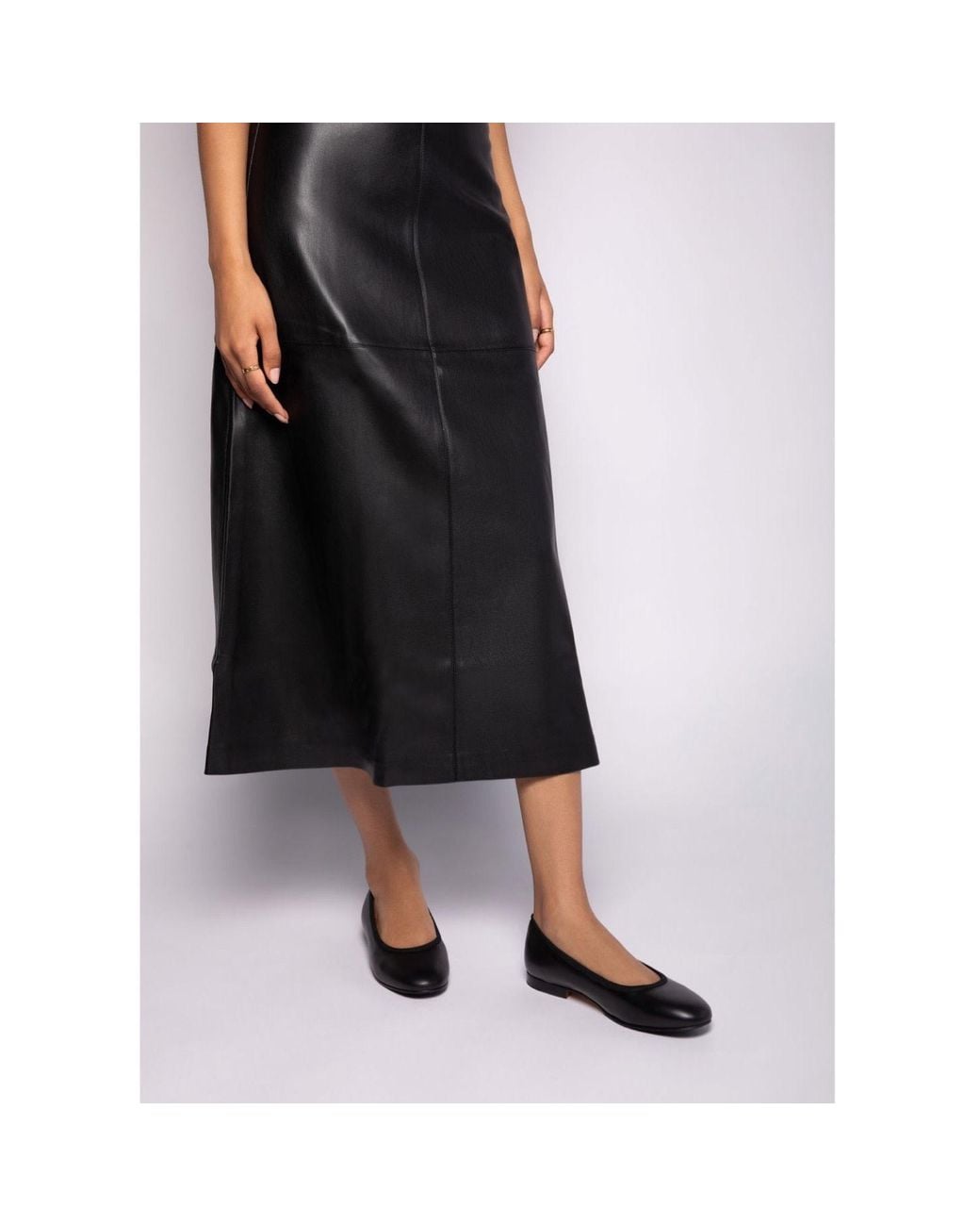 Fursho Black Classic Shearling-Lined Ballerinas