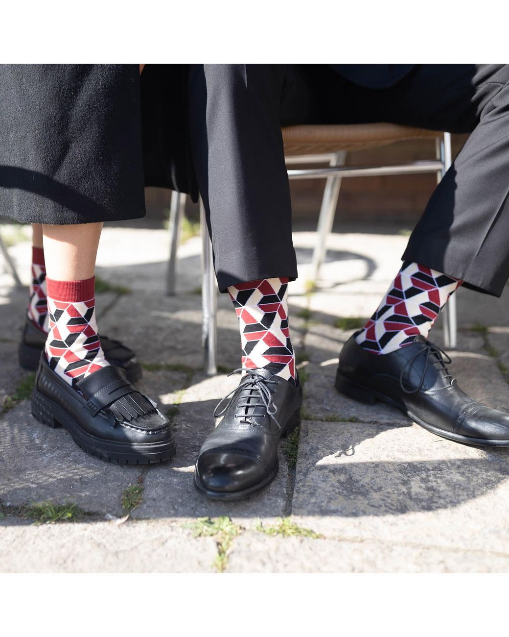 Peper Harow - Made in England Red Vertex Socks