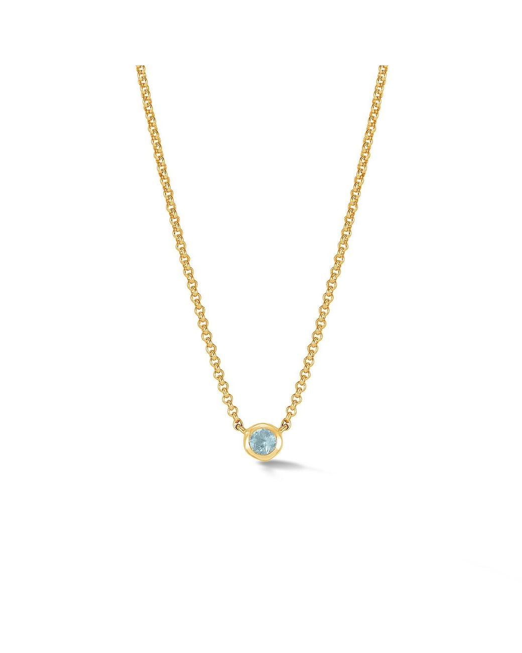 Dower & Hall Metallic Aquamarine Round Dewdrop Pendant