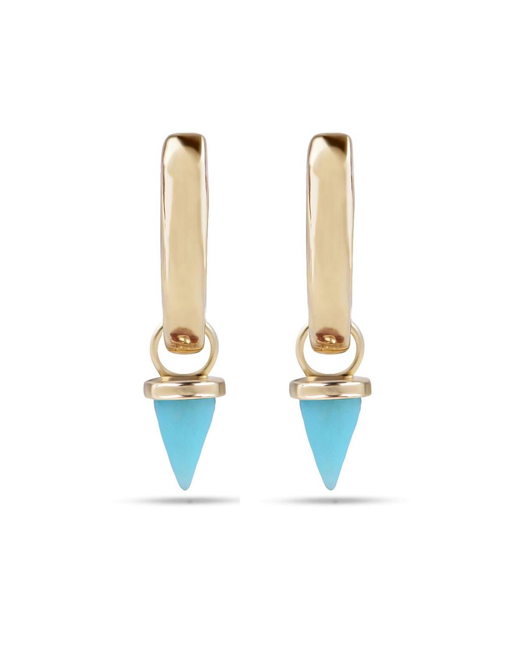 Zohreh Blue Mini Spike Hoop Earrings 9K