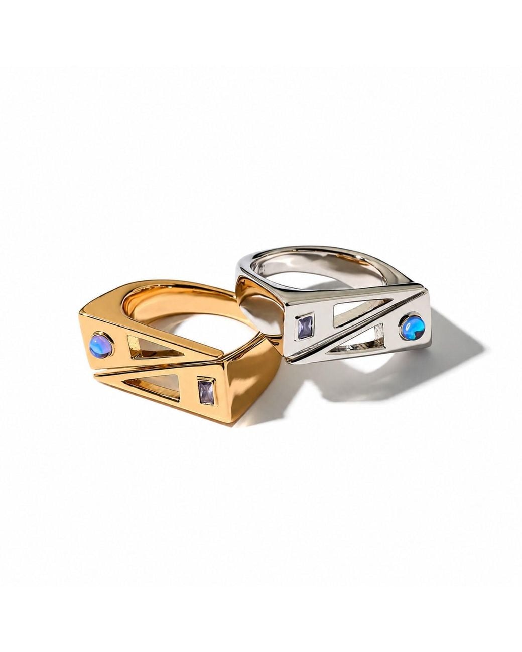 Qibai White Gemini Zodiac Ring –