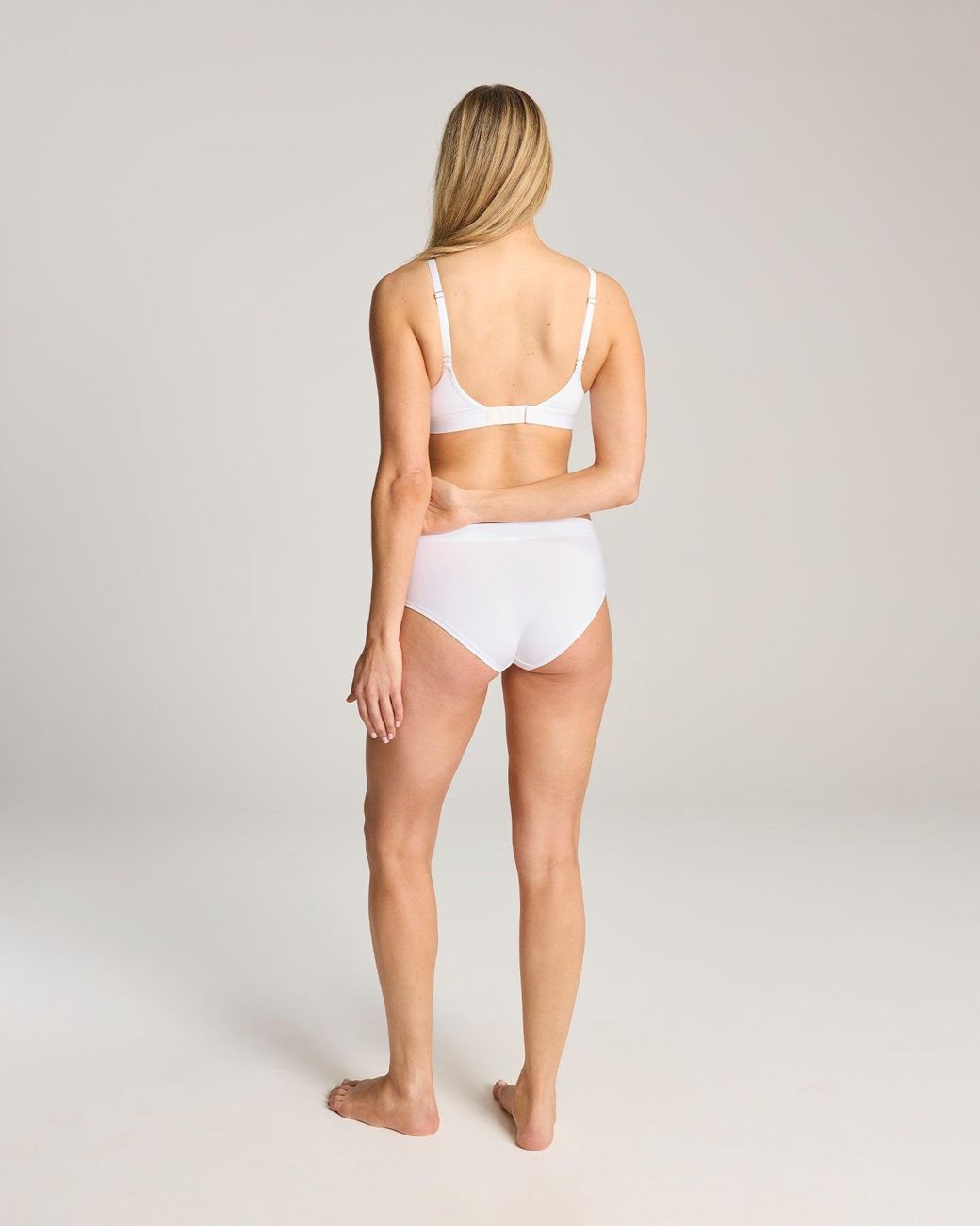 Nudea White Cotton Modal Contour Scoop Bralette