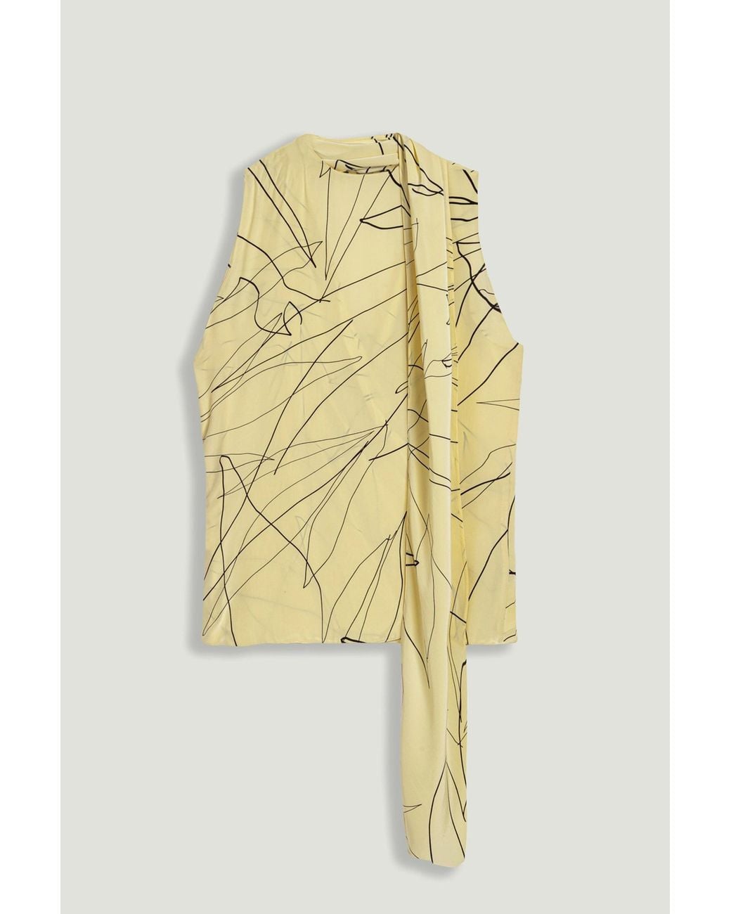 Nocturne Yellow Shawl Detail Blouse