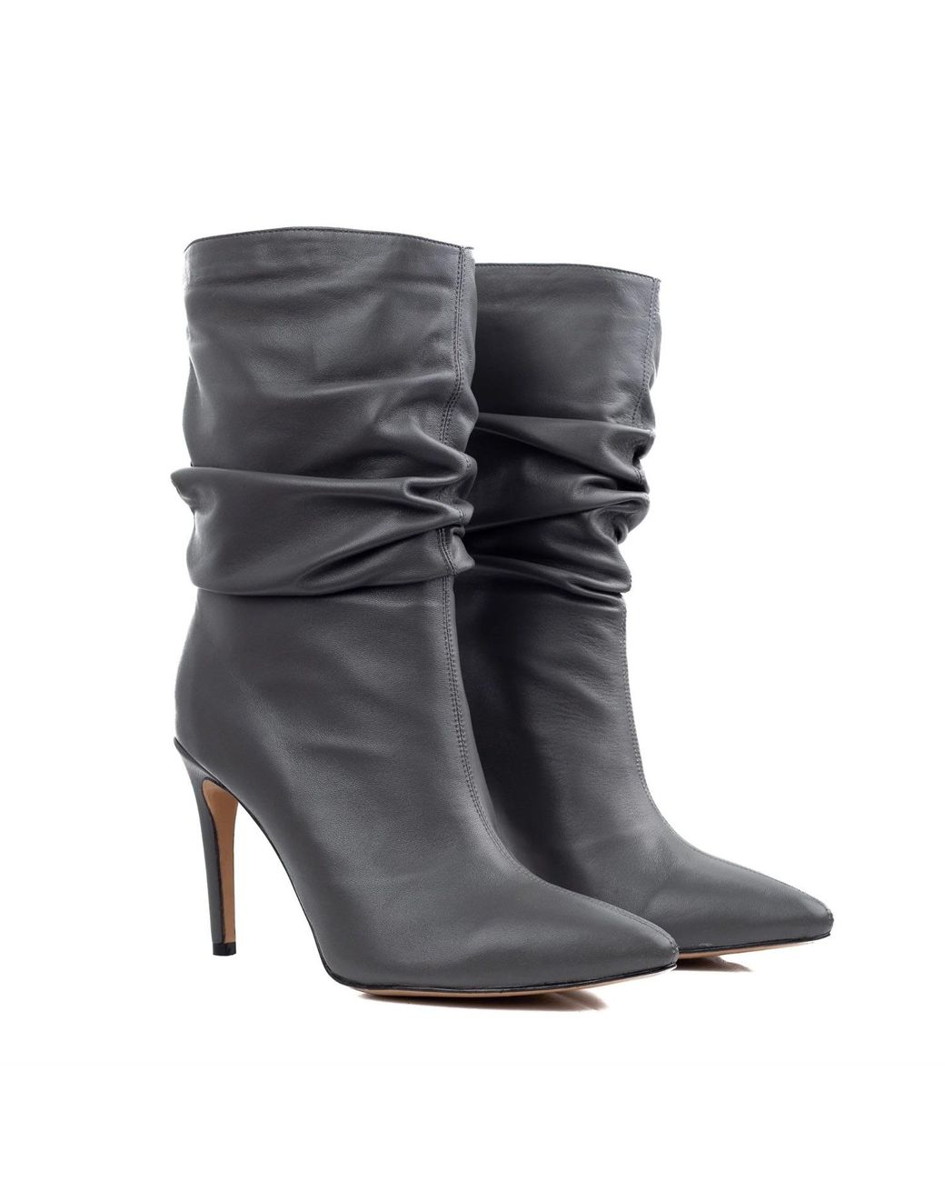 Ginissima Gray Leather Eva Boots