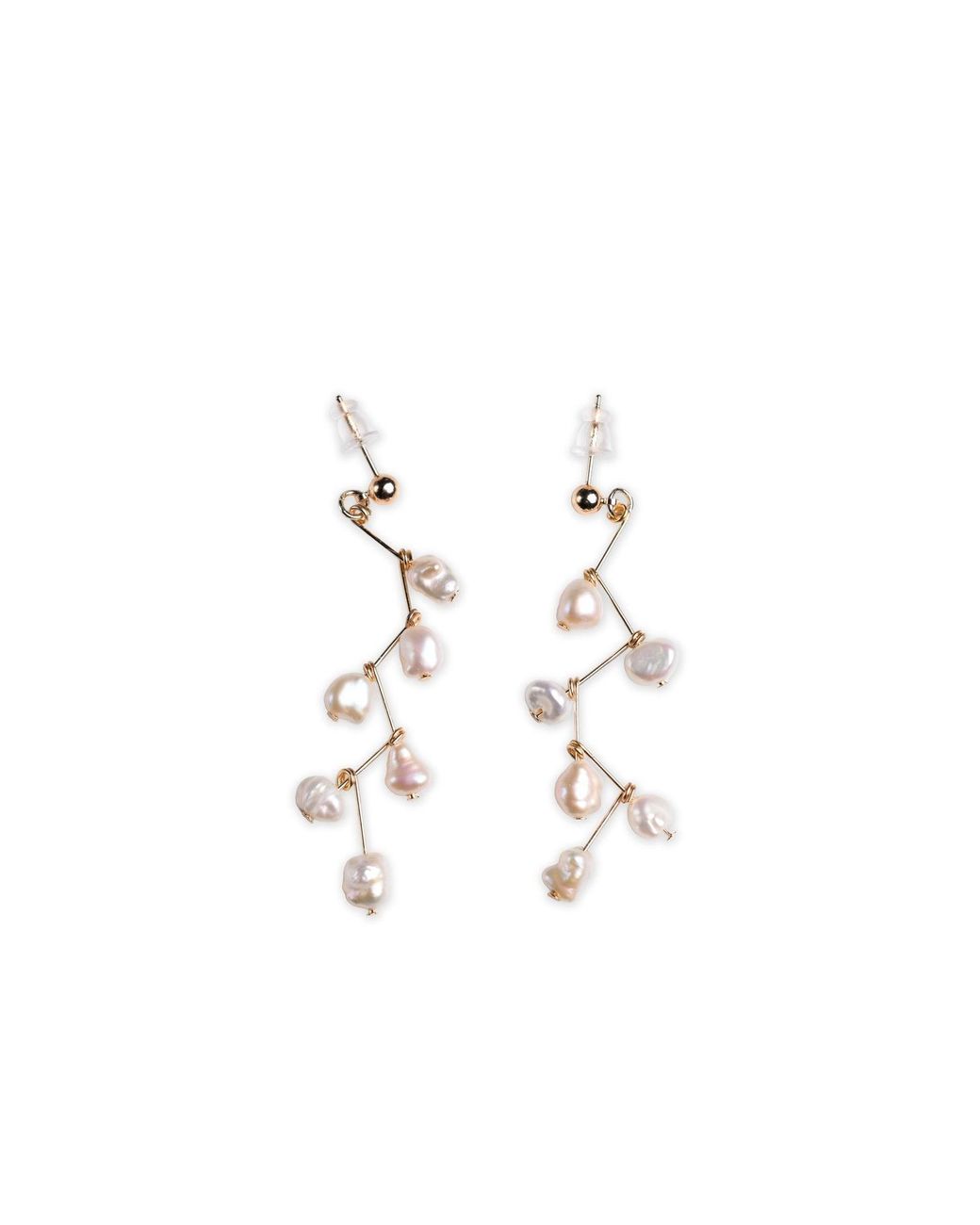 Heartfelt Layers Metallic Tree Branch Chandelier Earrings