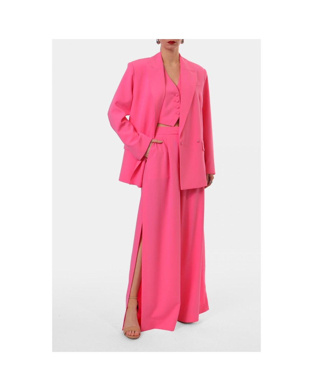 AGGI by HALEWSKI Pink Sylvia Barbie Suit Vest