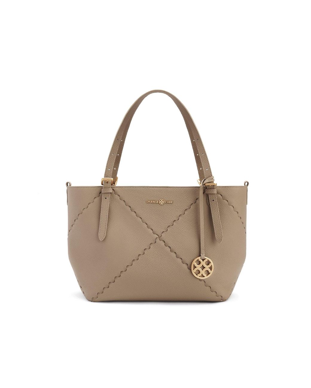 Orange Cube Natural Dusk Mosaic Tote