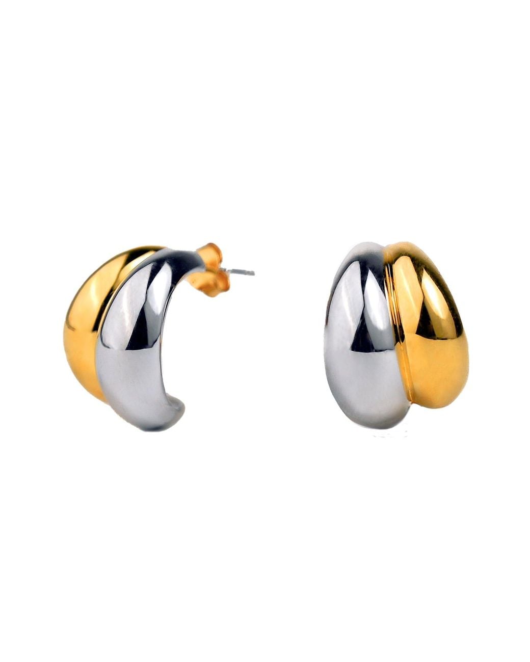 Zynnia Collective Metallic Two Tone Bubble Hoops