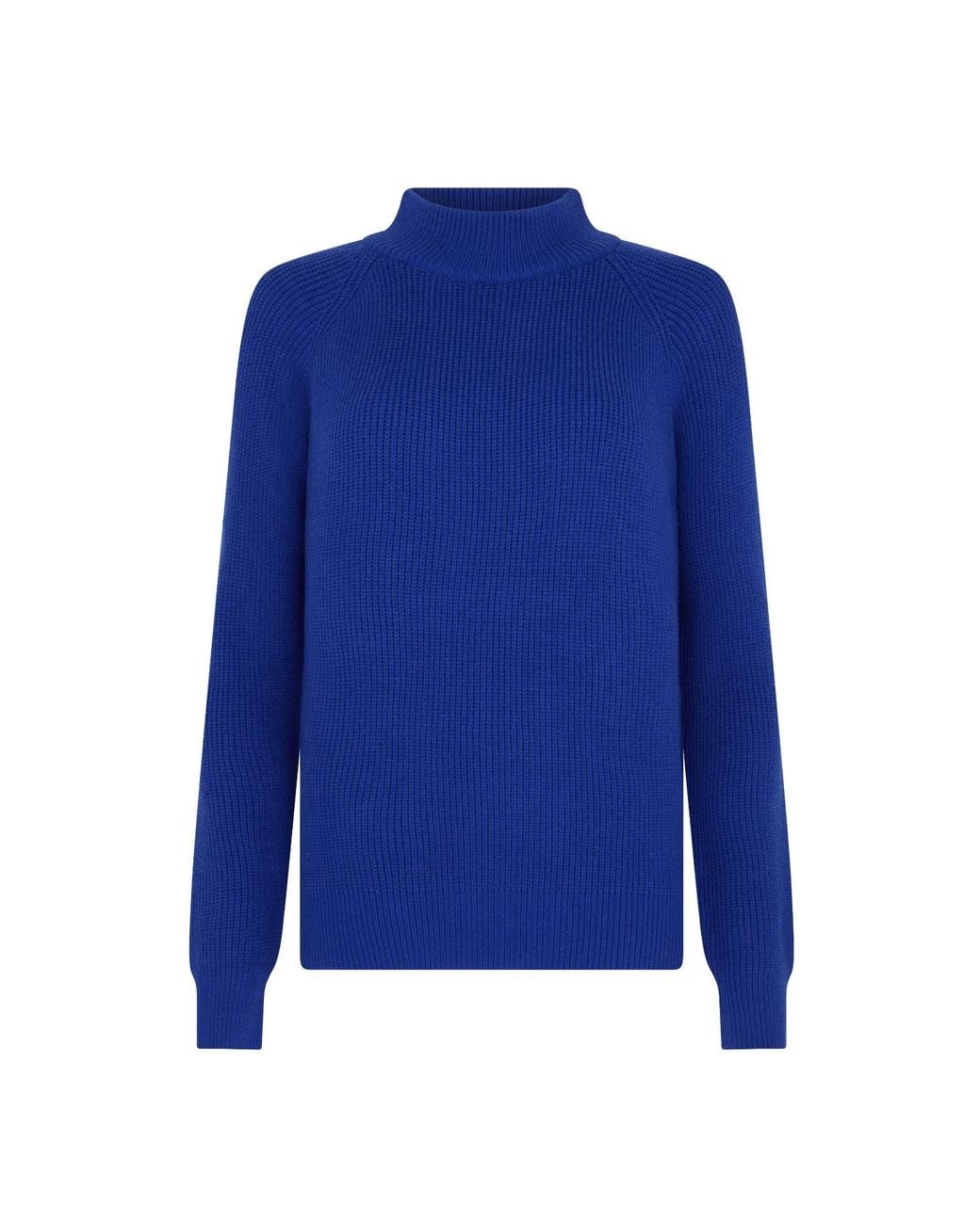 Sour Figs Blue Structured High-Neck Jumper