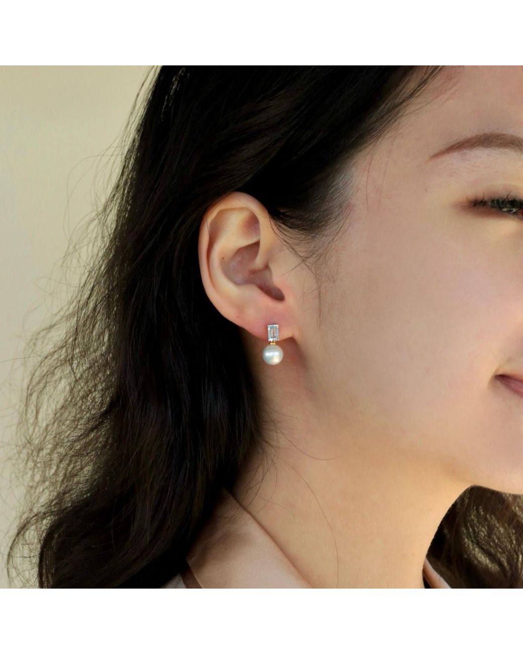 Kai Fine Jewelry Blue Solid Natural Aquamarine & Pearl Convertible Drop Earrings