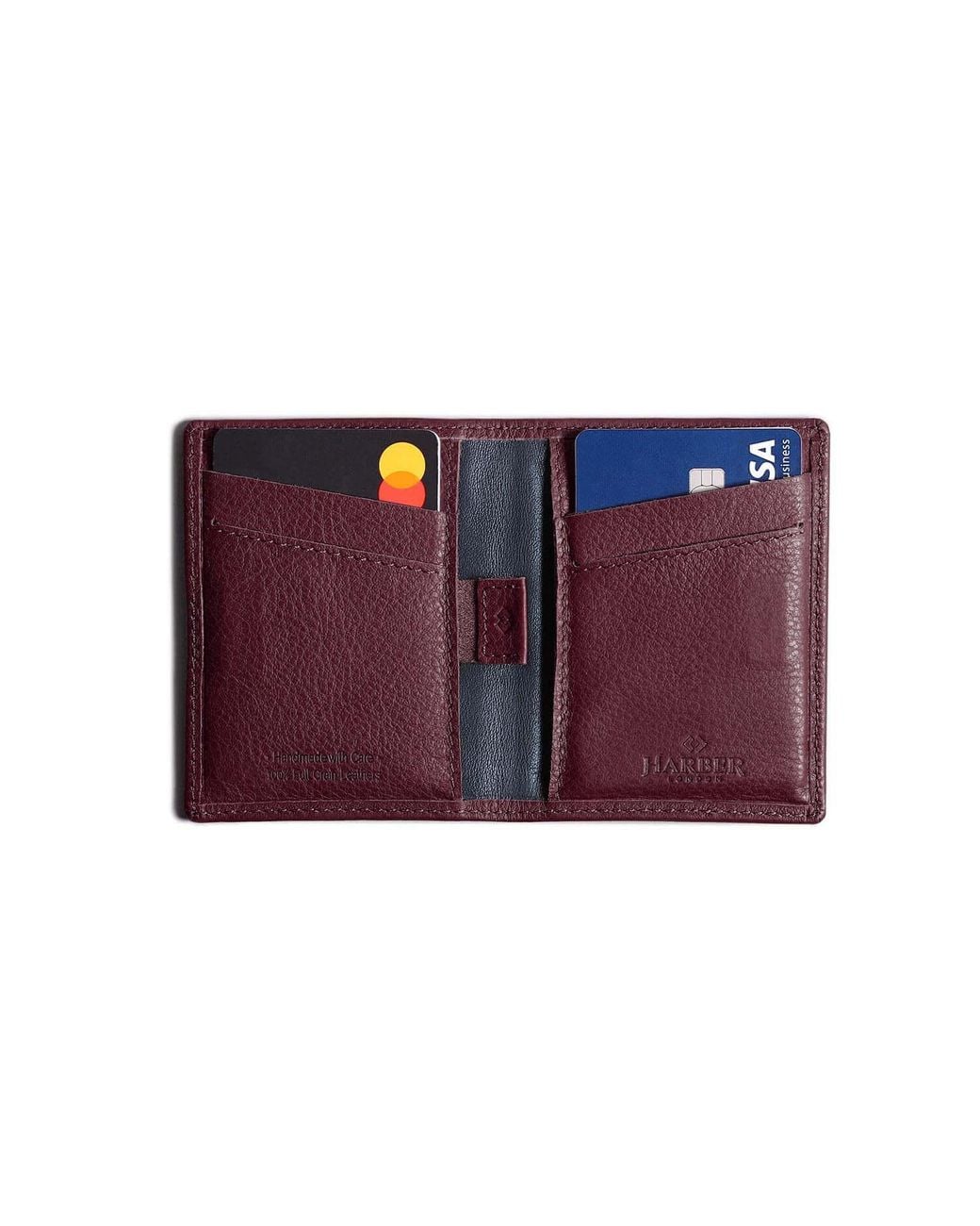Harber London Red Rfid Card Wallet for men