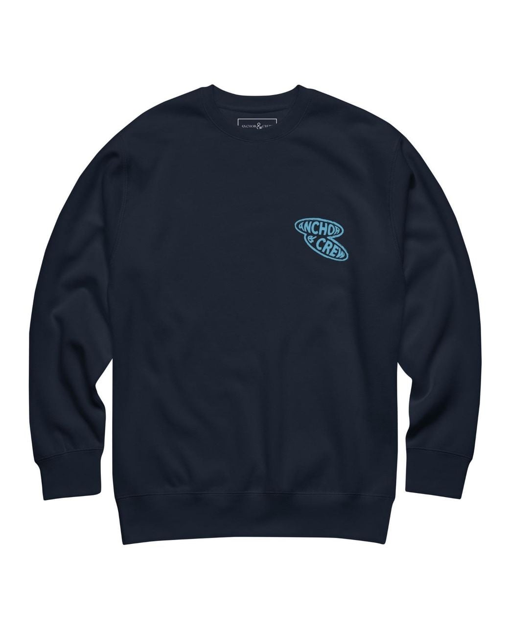Anchor and Crew Blue Surf N Waves Passenger Organic Cotton Sweatshirt