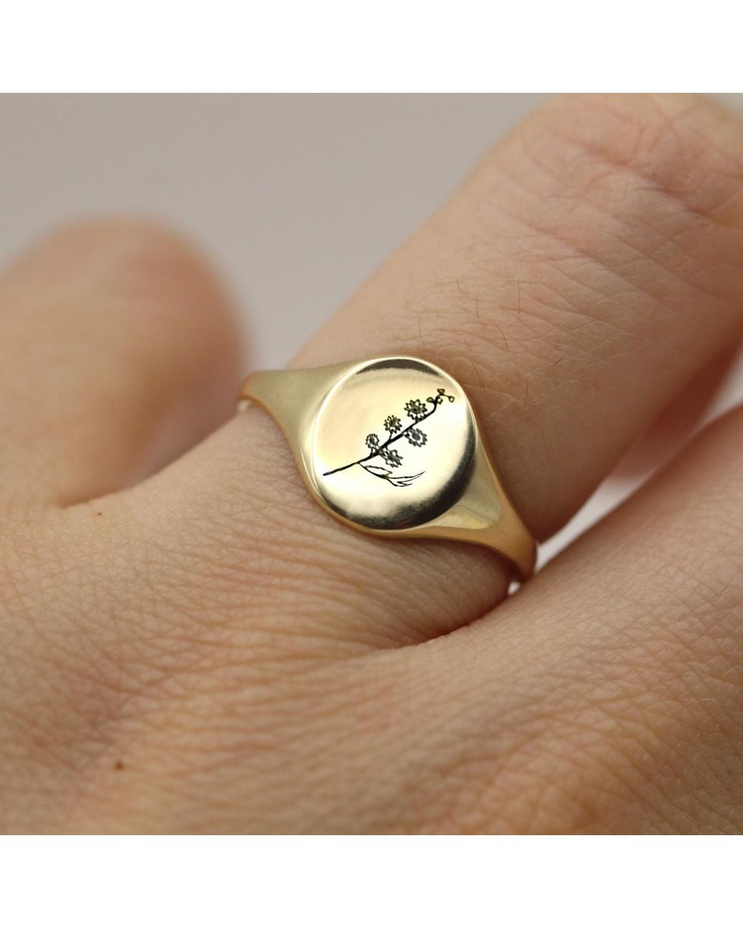 VicStoneNYC Fine Jewelry Metallic Delphinium Flower Solid Ring