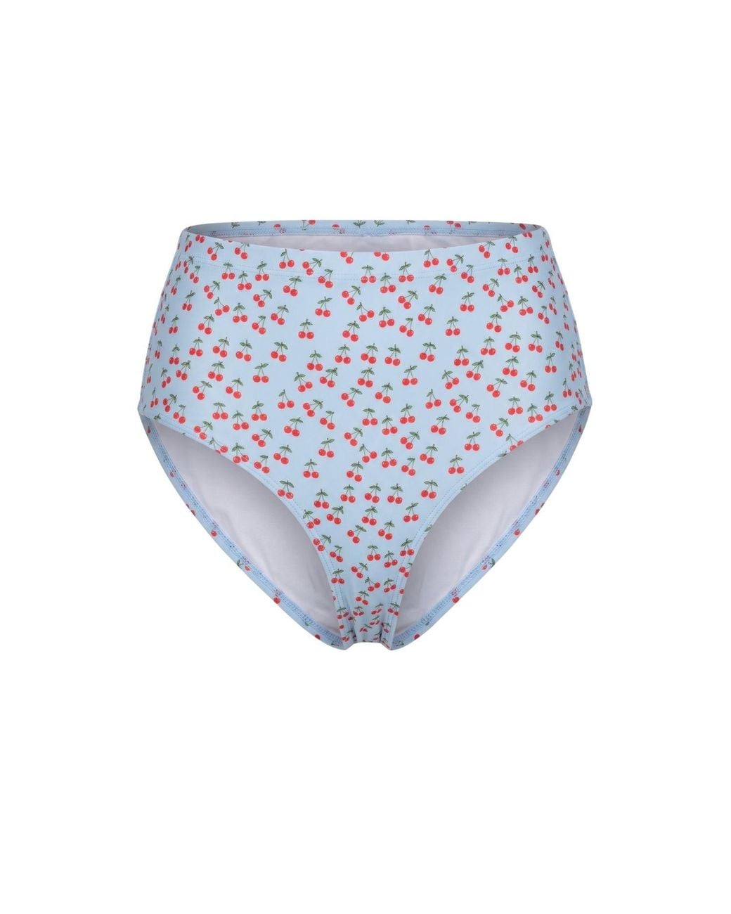 Lime Ricki Swimwear Blue Cherries High-Waist Bottom