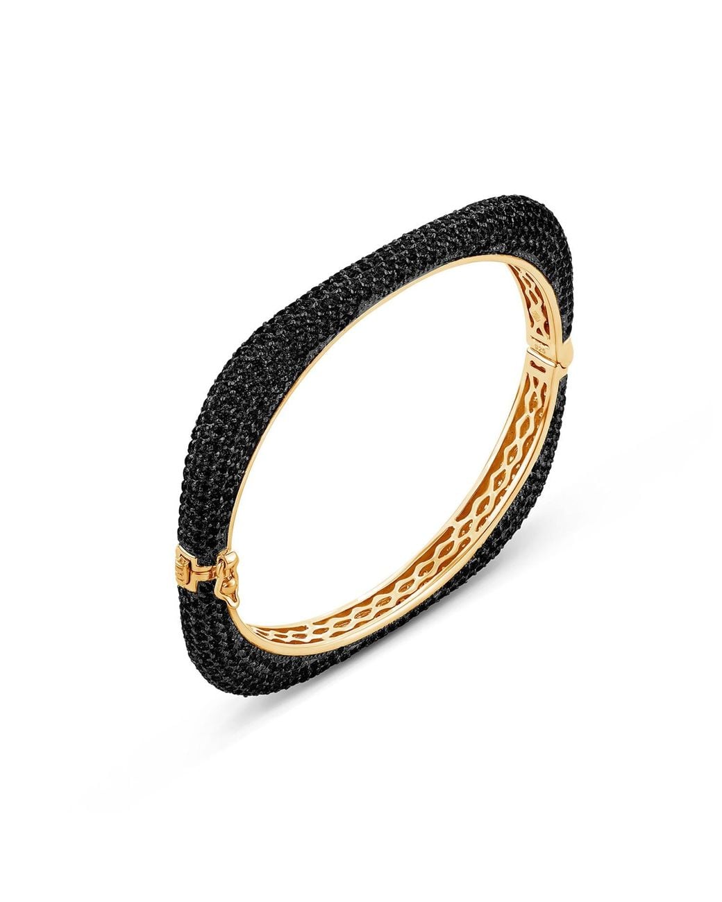 SALLY SKOUFIS Black Behold Bangle With Made Diamonds