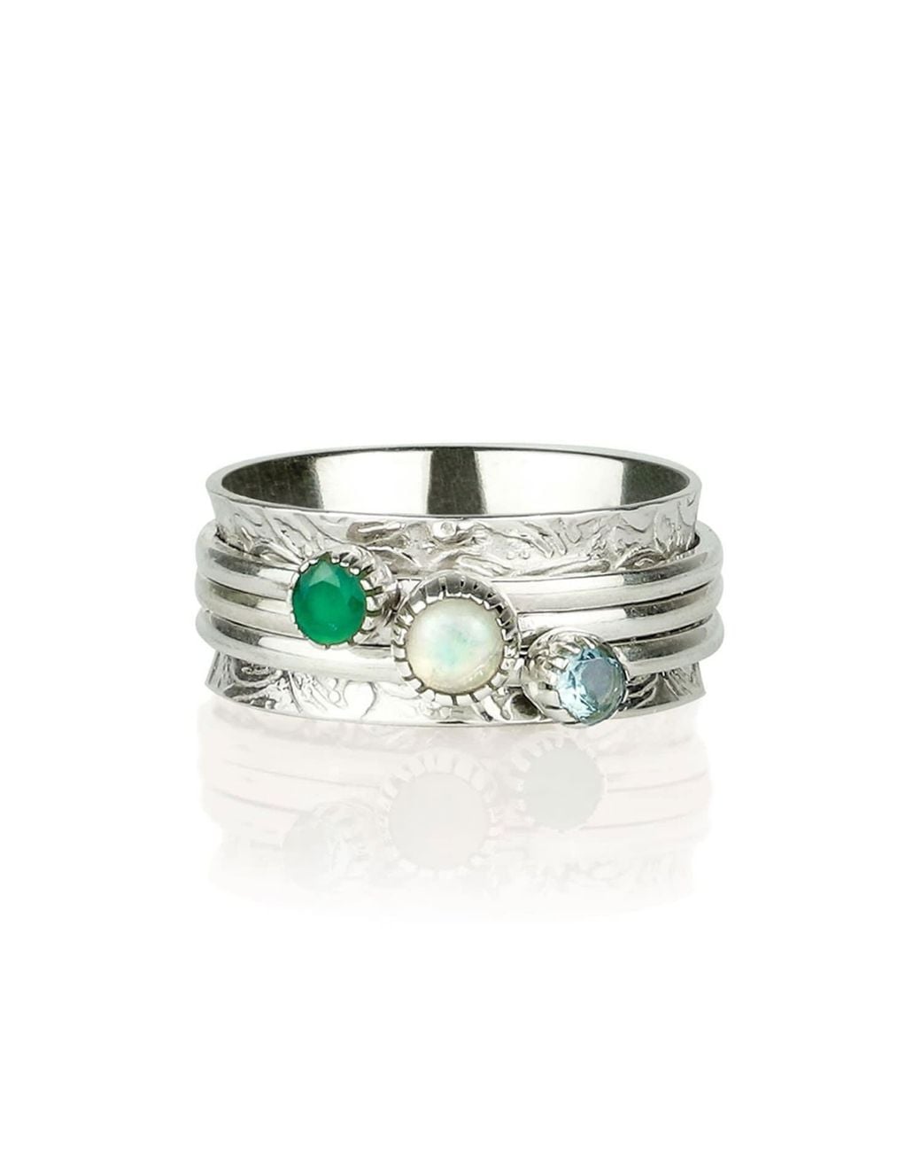 Charlotte's Web Jewellery Green Pure Soul Silver Spinning Ring