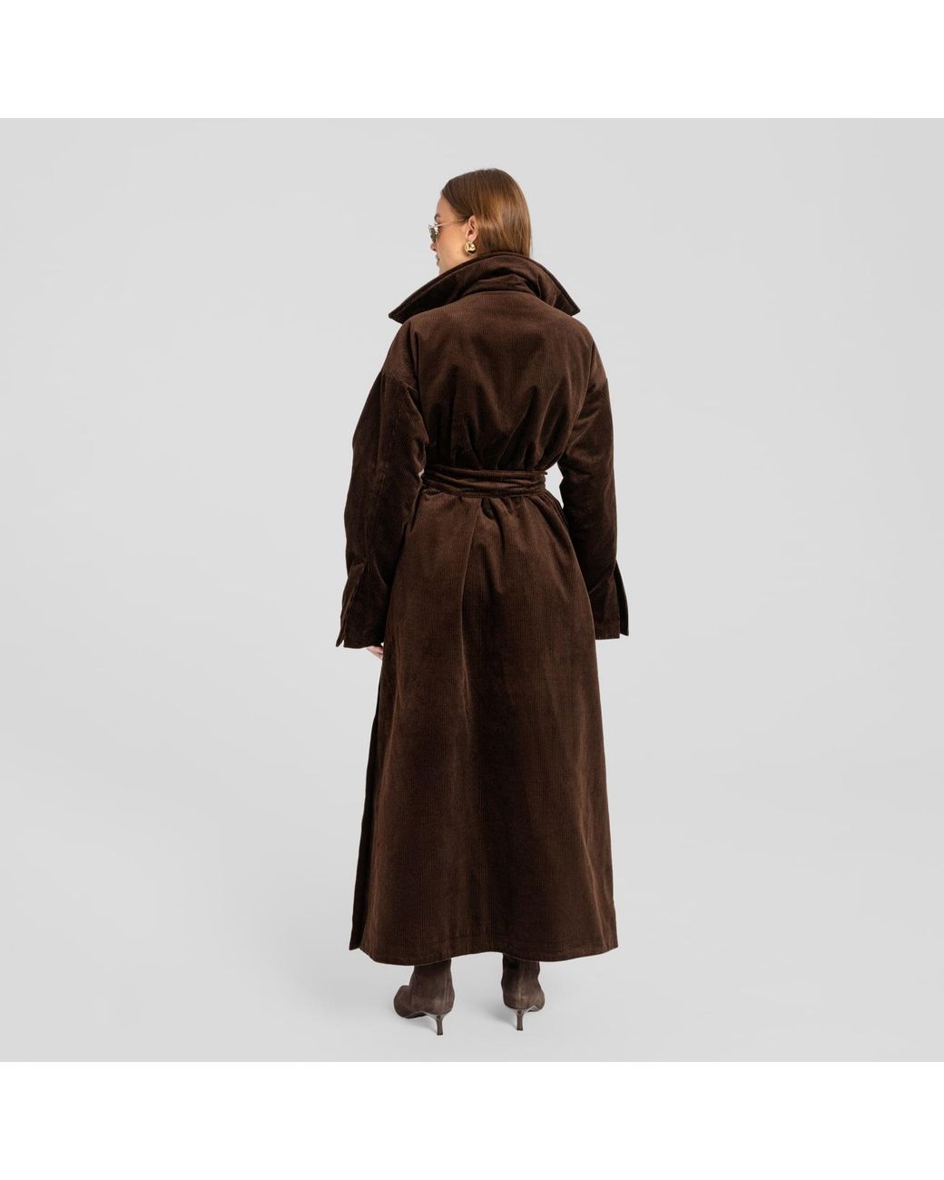 Mandragora Brown Corduroy Oversized Coat Area