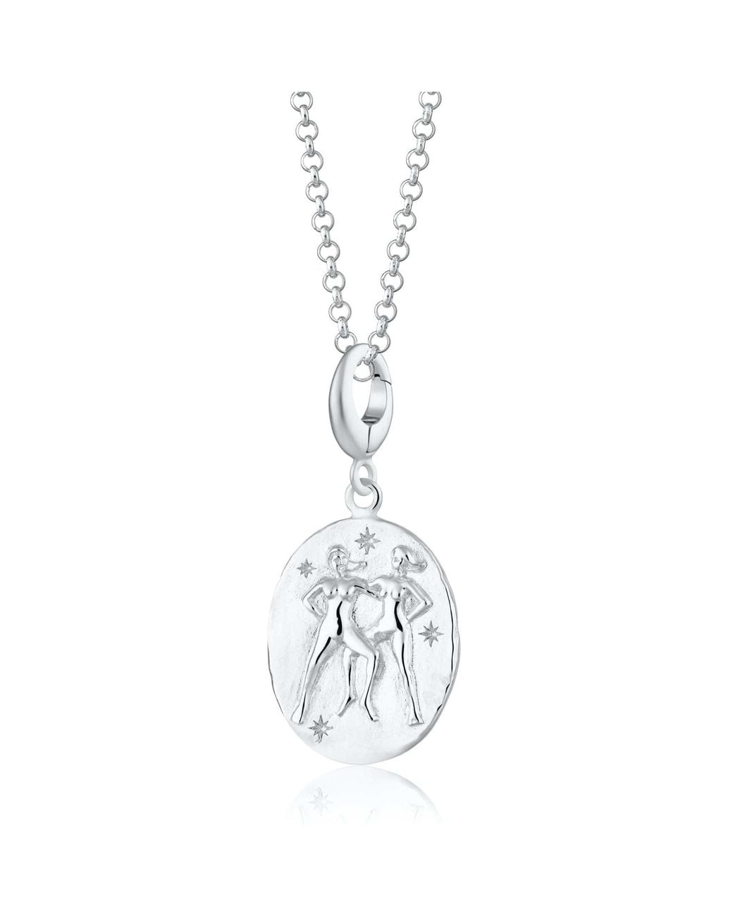 Lily Charmed Metallic Sterling Gemini Zodiac Charm Necklace