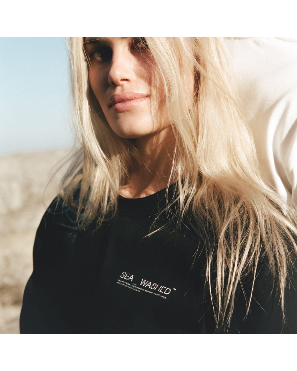 Sea_Washed Blue Organic Cotton Long Sleeve Top