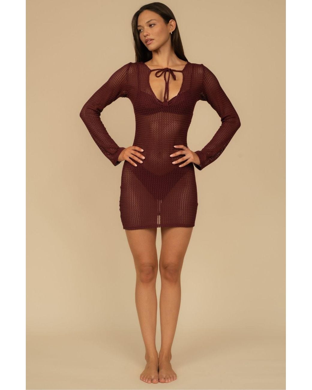 Montce Purple Crochet Sophia Dress