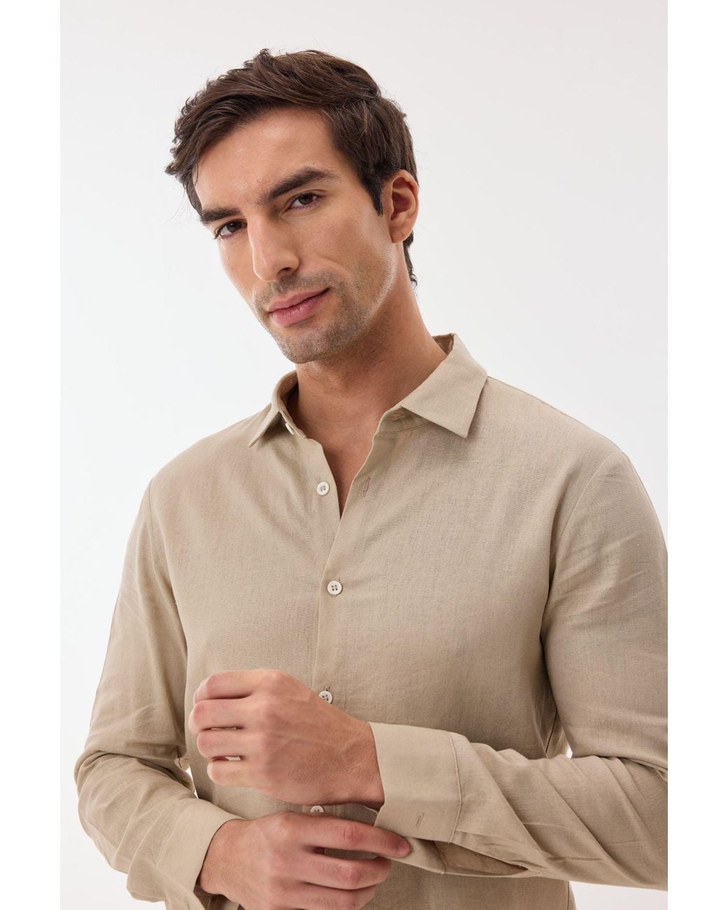 Ashita Fernandes Natural Neutrals Silven Linen Shorts