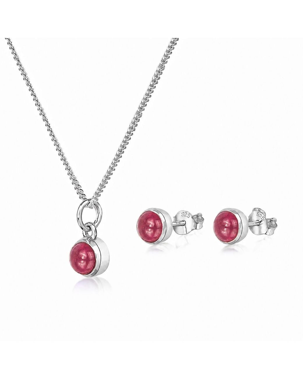The Jewellery Store London Pink October Birthstone Jewellery Set