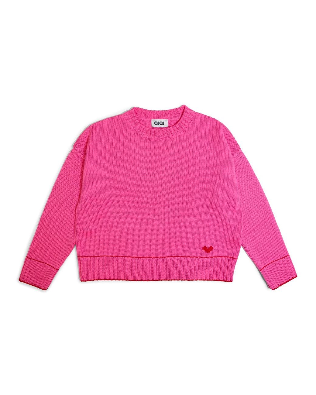 Gigi Knitwear Pink Lara Charm Sweater
