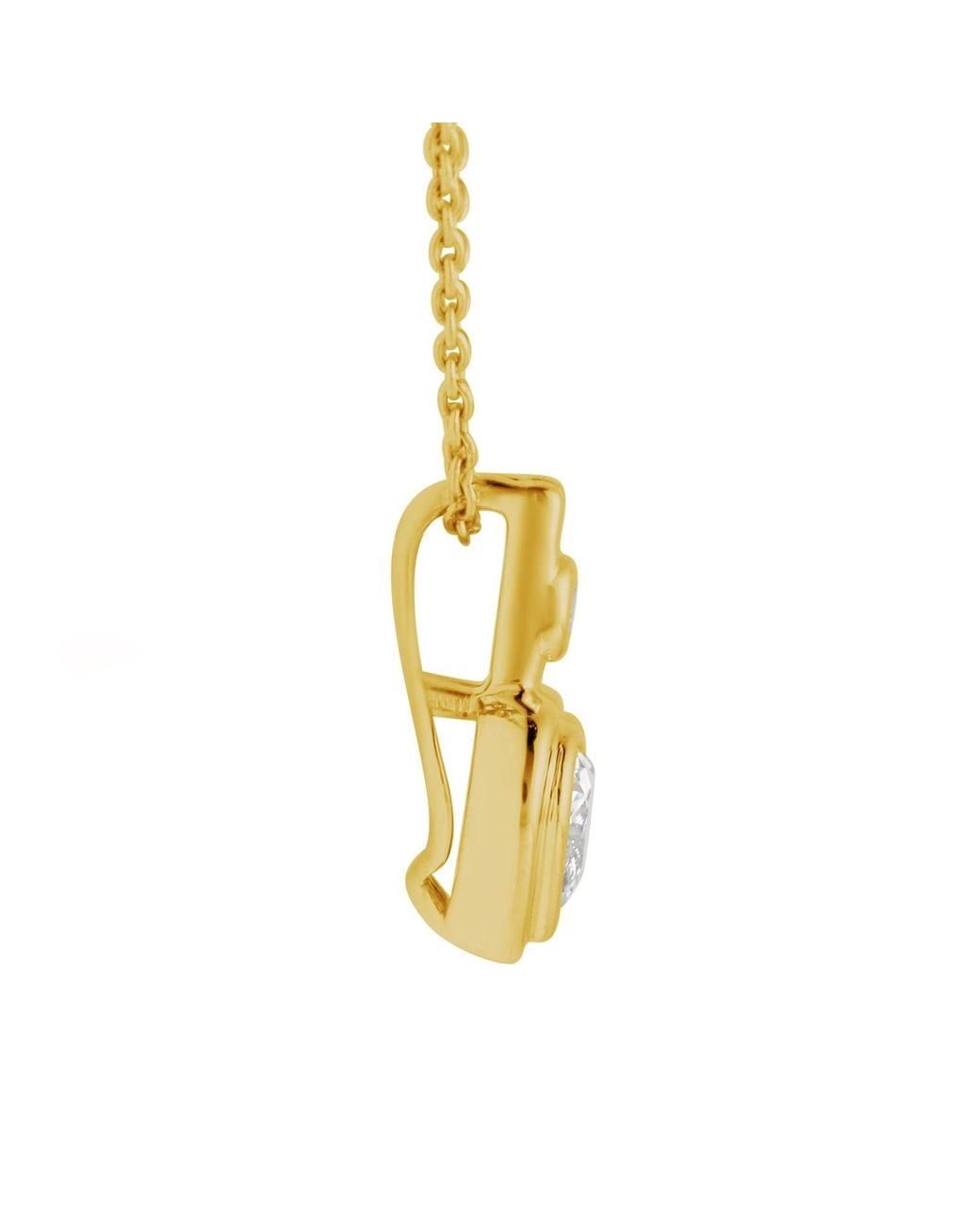 Artisan Metallic Heart-Shaped Diamond Pendant Necklace