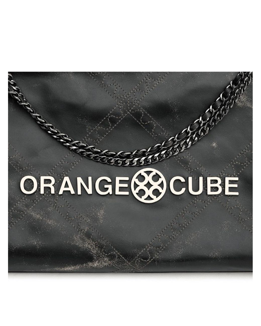 Orange Cube Black Metropolitan Crossbody Bag