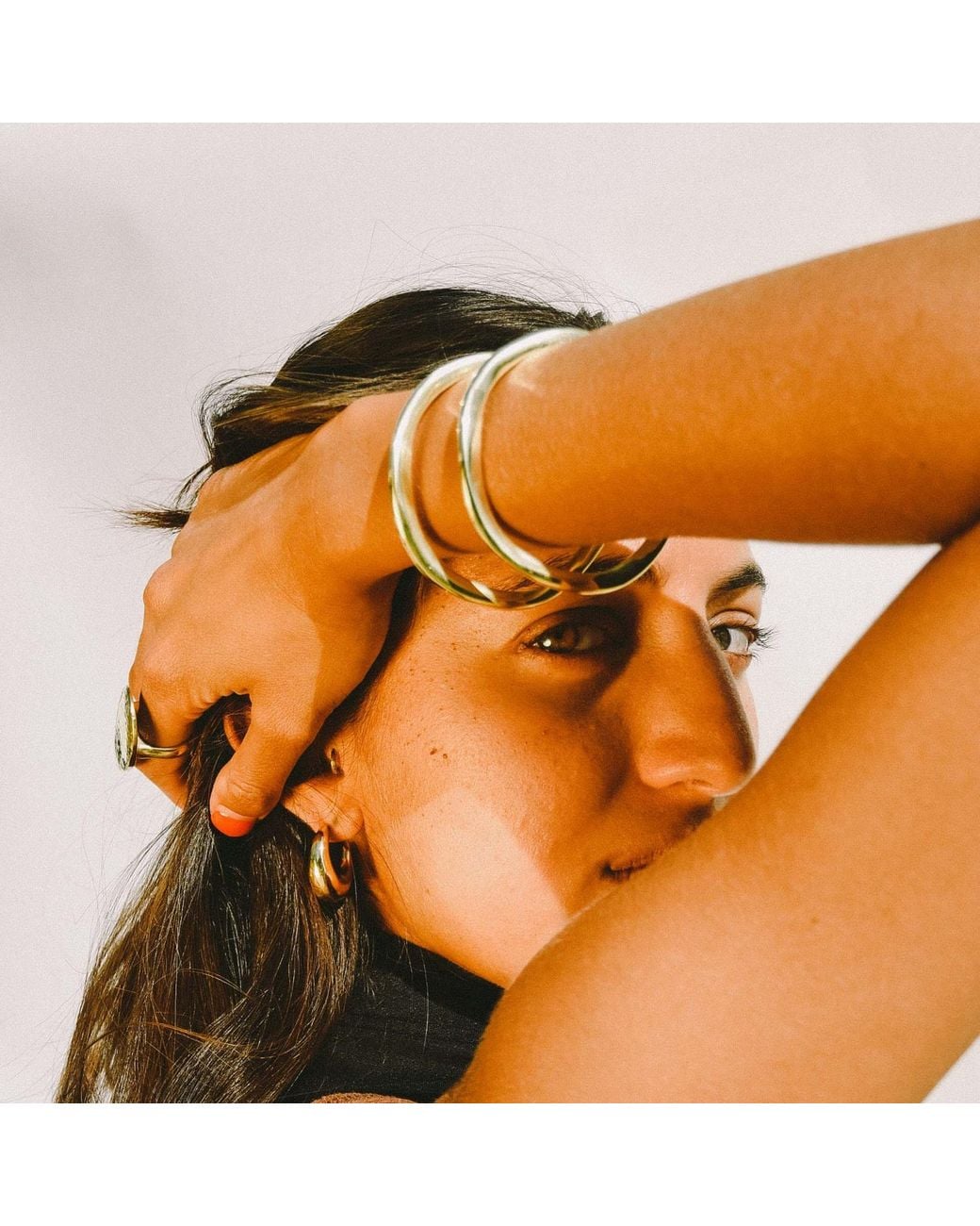 Lala Salama Metallic Imani Square Bangle