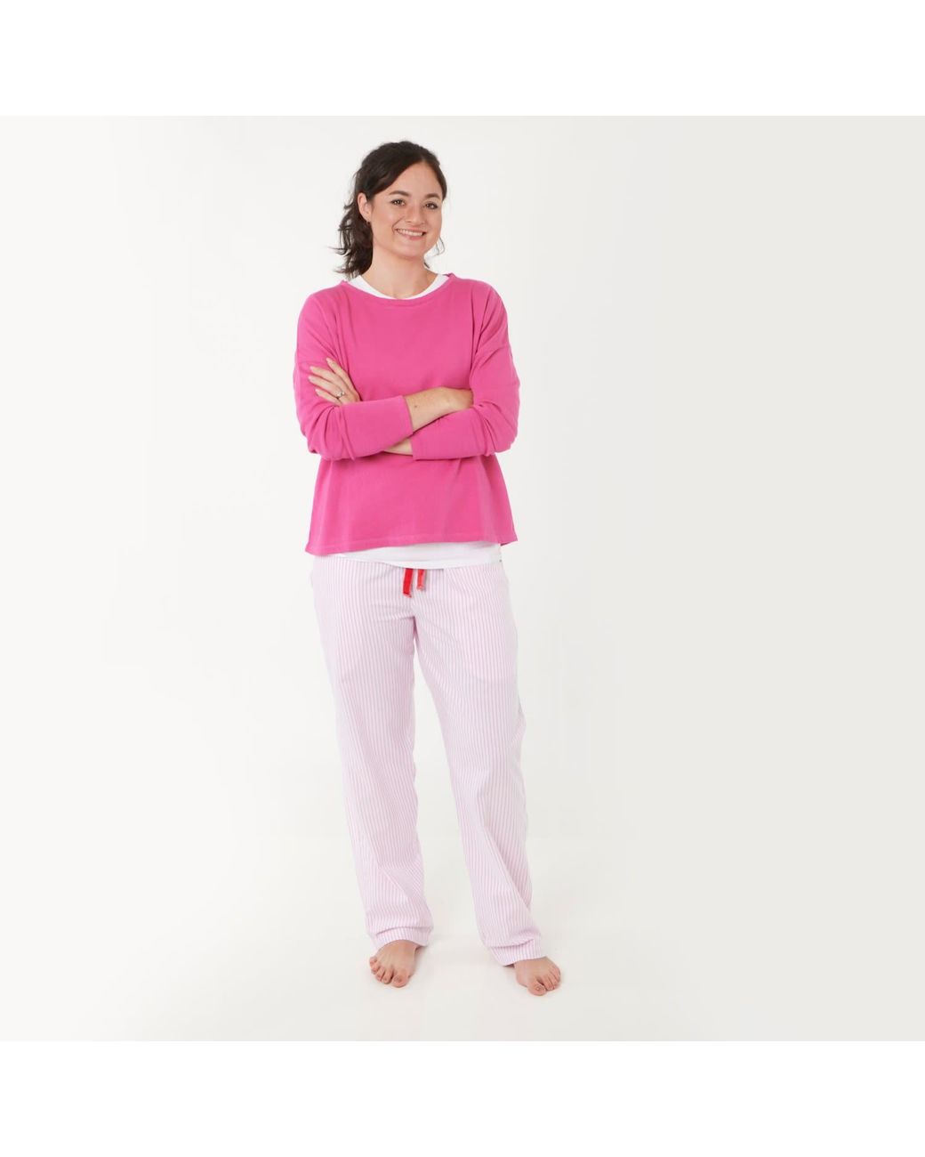 Lounge Pink Boxy Sweatshirt Hot